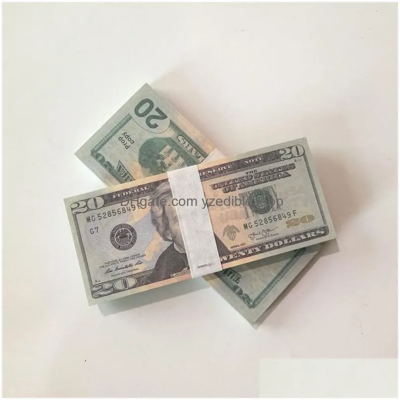 3pack party supplies fake money banknote 5 10 20 50 100 200 us dollar euros realistic toy bar props currency movie money faux-billets copy 100