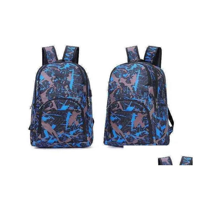 2022 HOT Hot Best out door outdoor bags camouflage travel backpack computer bag Oxford Brake chain middle school student bag many colors
