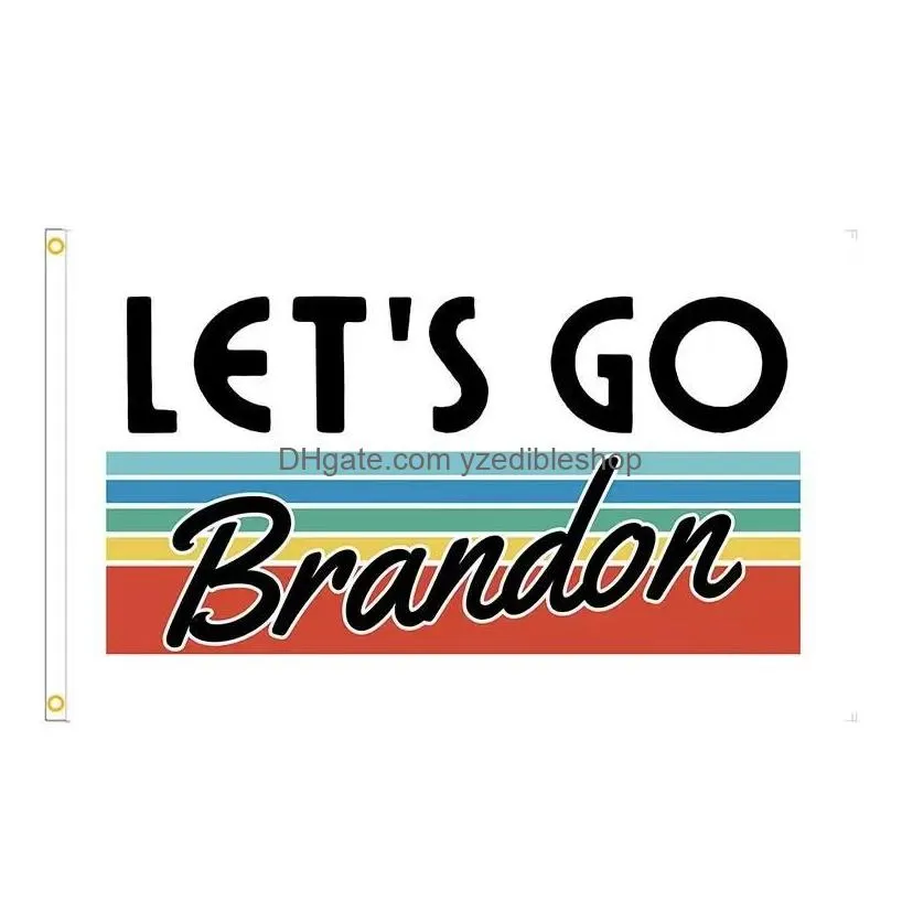  lets go brandon flag 90x150cm outdoor indoor small garden flags- fjb single-stitched-polyester with brass grommets