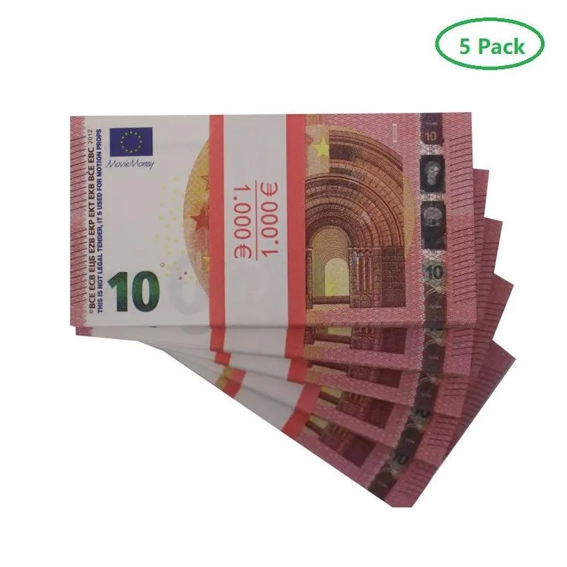 Whole Top Quality Prop Euro 10 20 50 100 Copy Toys Fake Notes Billet Movie Money That Looks Real Faux Billet Euros 20 Play