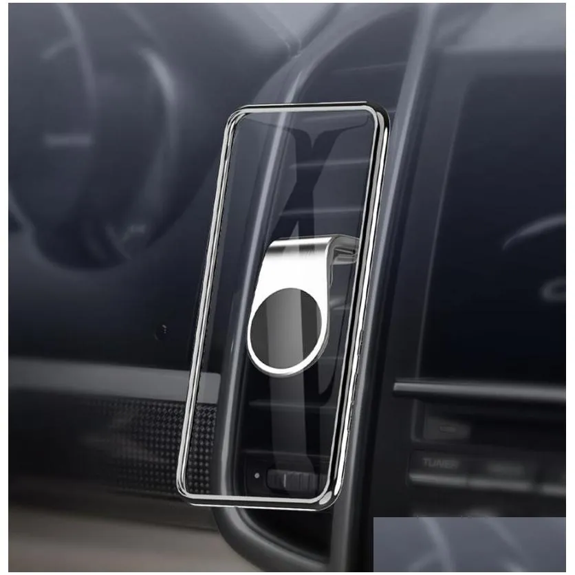 Magnetic Car Phone Holder L Shape Air Vent Mount Stand Mobile Holders For iPhone 11 12 pro max