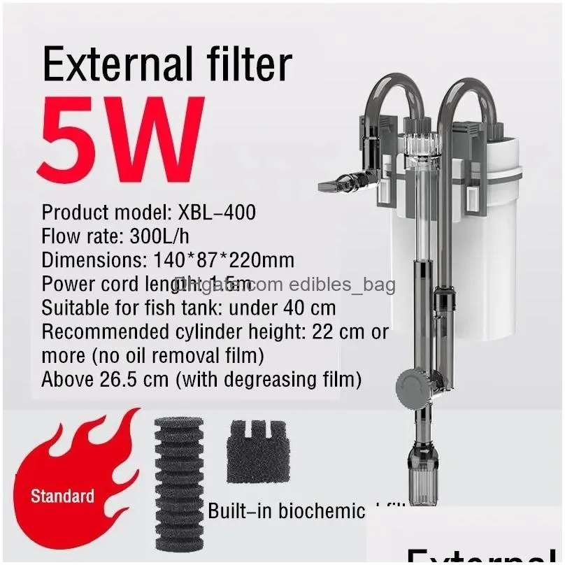 filtration heating fish tank waterfall filter aquarium external water pump wallmounted small circulation electric remove oil film