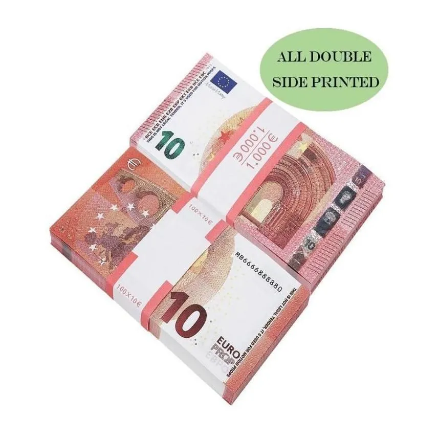 Whole Top Quality Prop Euro 10 20 50 100 Copy Toys Fake Notes Billet Movie Money That Looks Real Faux Billet Euros 20 Play