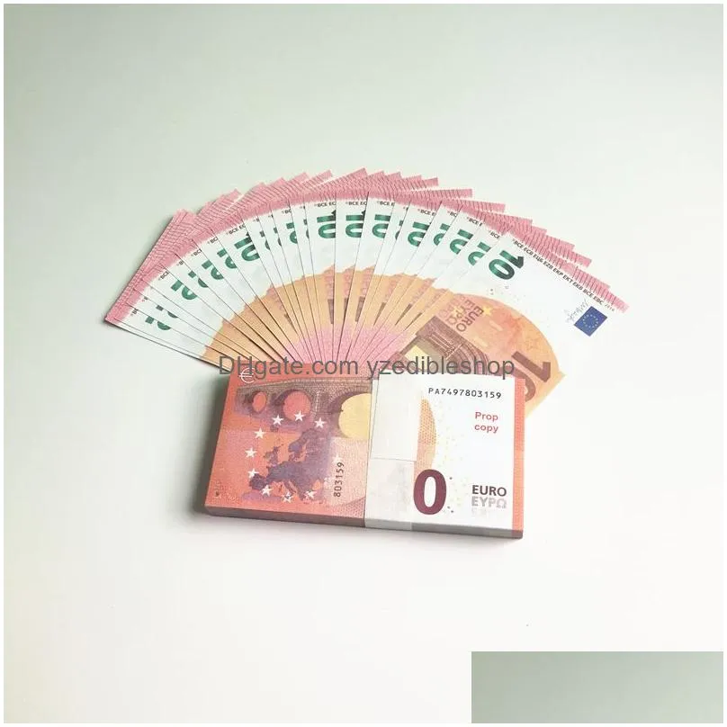 3pack party supplies fake money banknote 5 10 20 50 100 200 us dollar euros realistic toy bar props currency movie money faux-billets copy 100