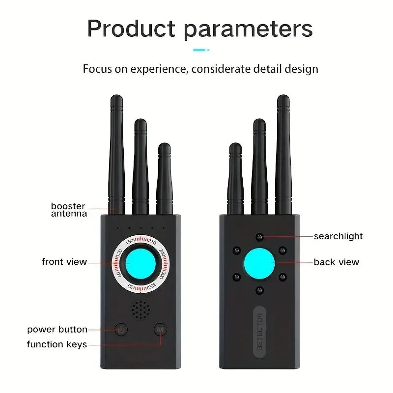 1pc Anti Spy Detector, Error Detector, Camera Detector, GPS Detector, RF Signal Scanner Equipment Detector For GPS And Surveillance Equipment Camera