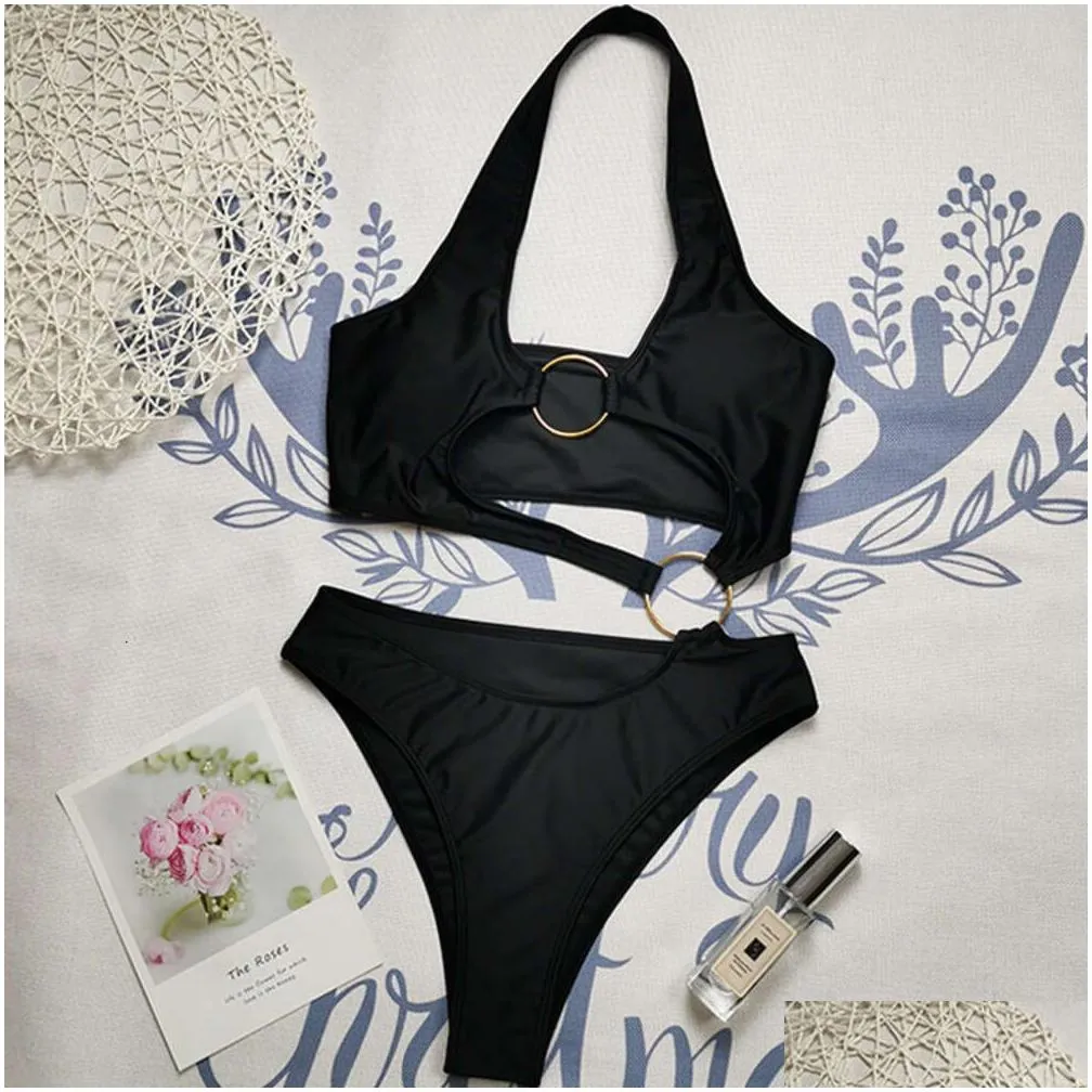 Women`S Swimwear 2021 Eastmans New Round Irregar Hollow Out Design Y One-Piece Bikini Drop Delivery Apparel Clothing Otg2N