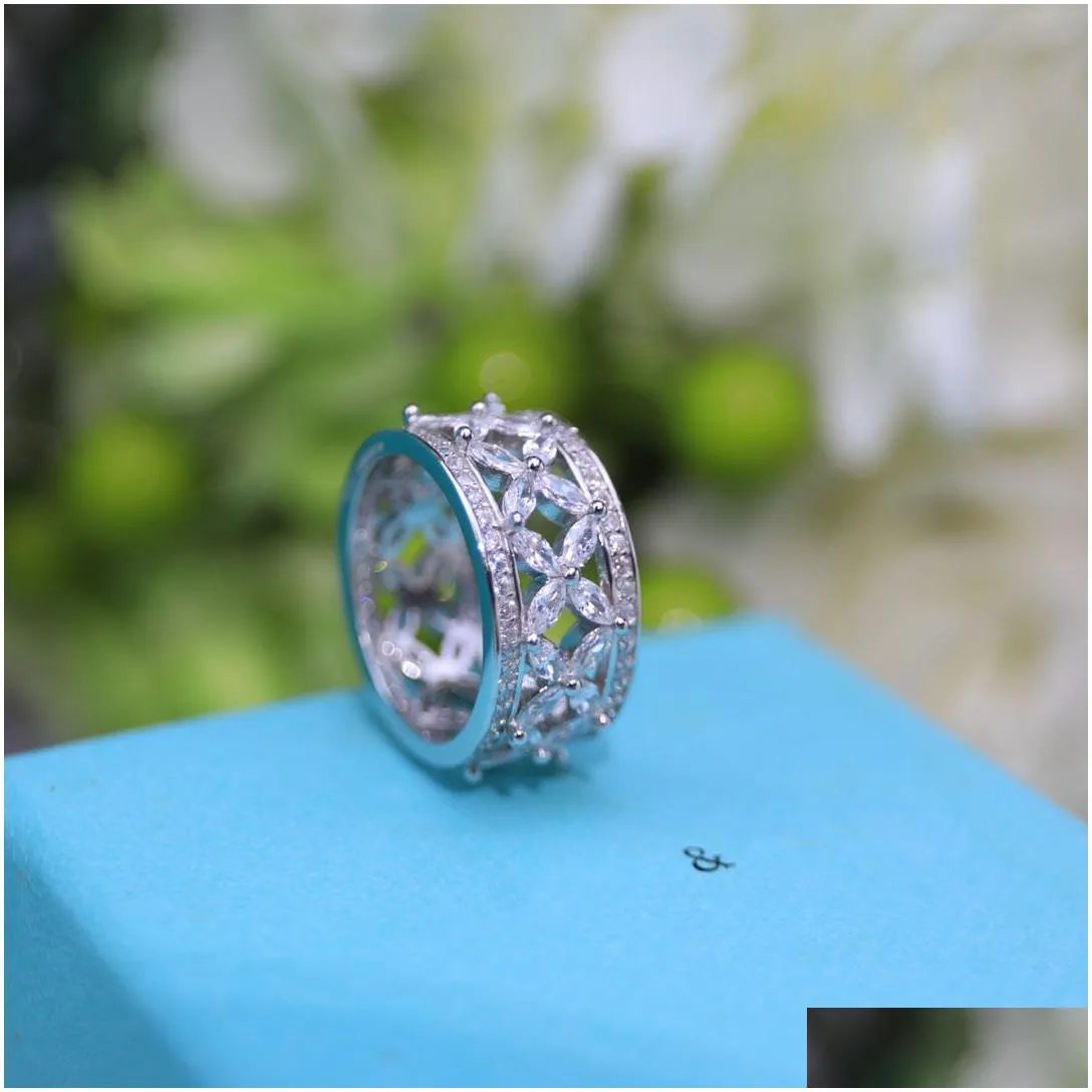 Band Rings Designers Ring Fashion Women Jewelrys Gift Luxurys Diamond Sier Designer Couple Jewelry Gifts Simple Personalized Style P Dhxw6