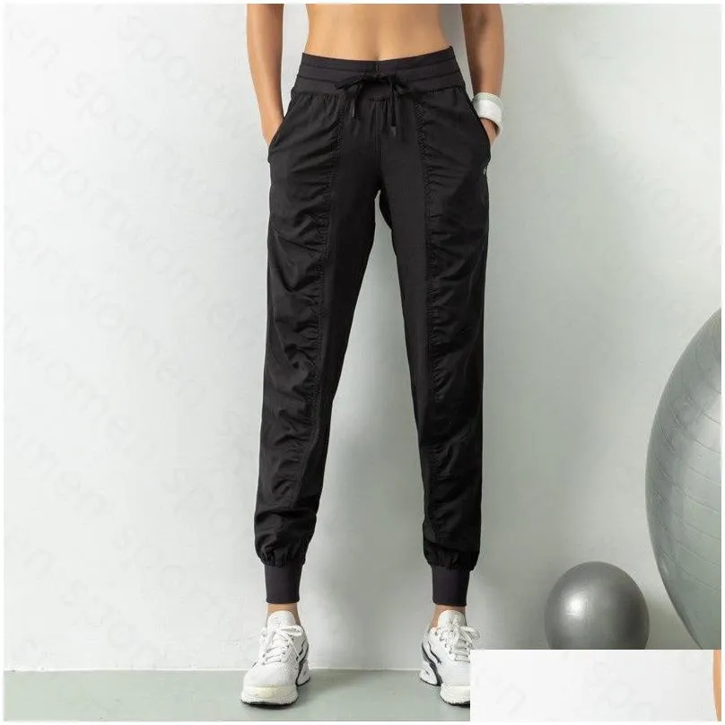 LL sweatpants leggings for woman designer Jogging Pants Loose Sweatpants Women`s Fitness Running Stretch Slimming Feet Sweat Pants