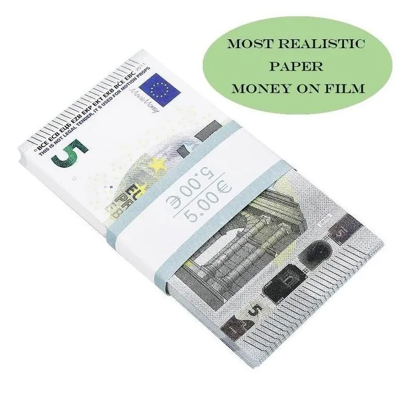 Funny Toys Wholesale Top Quality Prop Euro 10 20 50 100 Copy Fake Notes Billet Movie Money That Looks Real Faux Euros Play Collectio