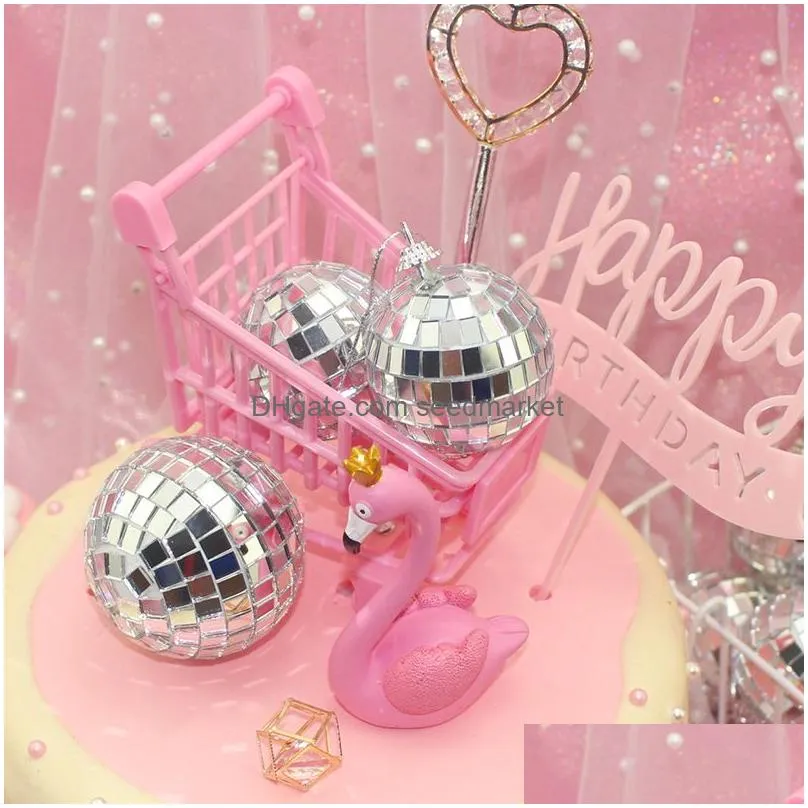 christmas decorations amawill 6pcs ball ornaments 3cm 5cm mini disco mirror tree decoration xmas party favor and gift 8d1