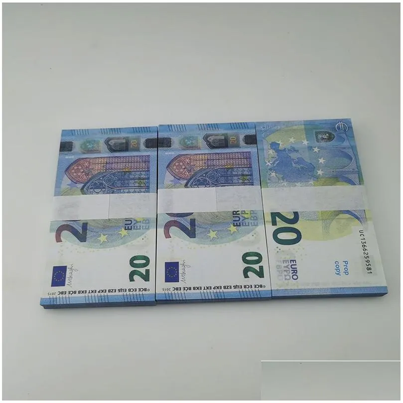 Party Supplies Movie Money Banknote 5 10 20 50 Dollar Euros Realistic Toy Bar Props Copy Currency Faux-billets 100 PCS/Pack high