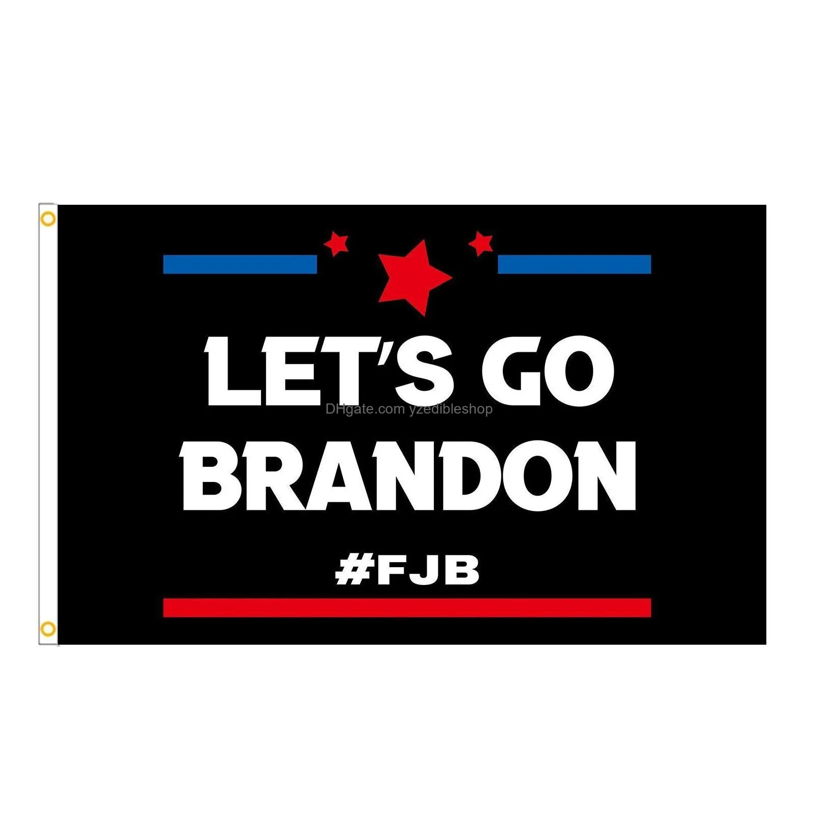  lets go brandon flag 90x150cm outdoor indoor small garden flags- fjb single-stitched-polyester with brass grommets