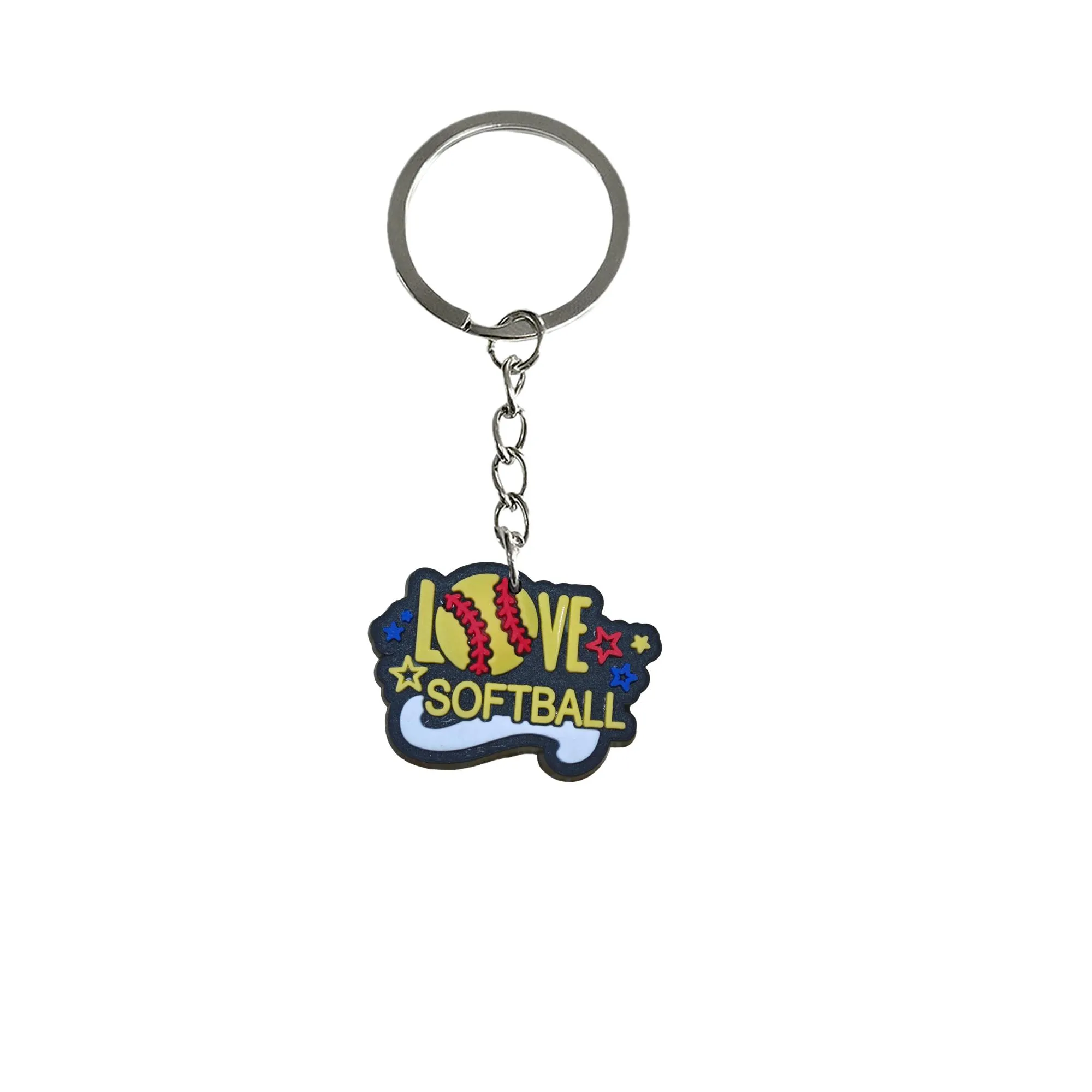 baseball keychain keychains party favors keyring for men key ring boys suitable schoolbag girls cute silicone chain adult gift christmas fans