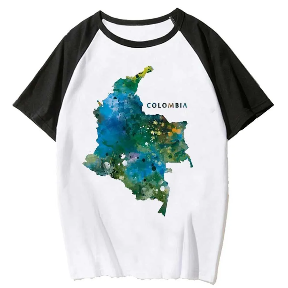 Women's T-Shirt Colombia t-shirts women manga Japanese tshirt girl 2000s comic graphic clothing Y240506