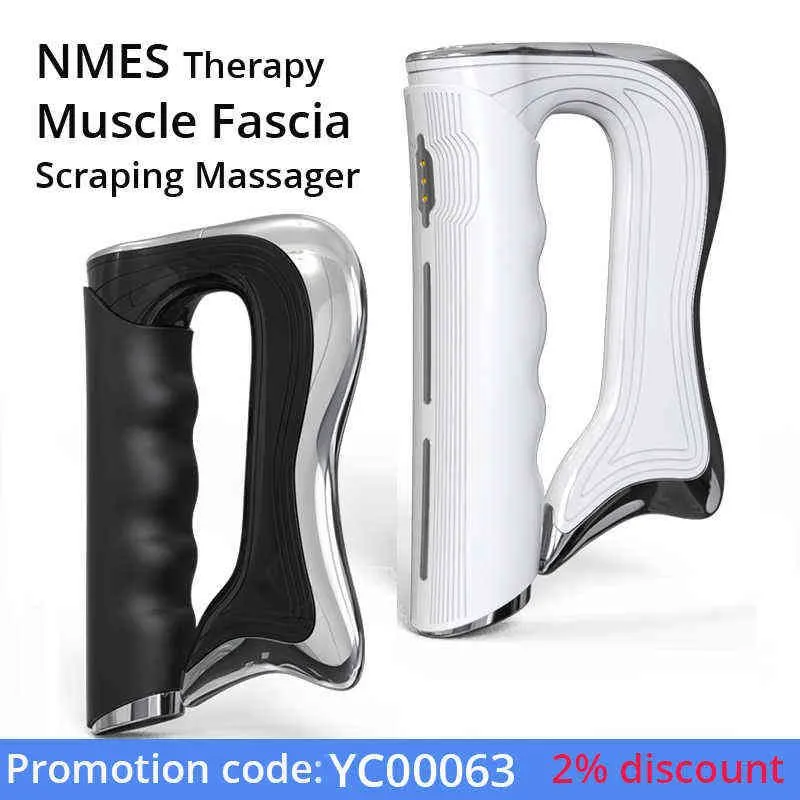Electric Guasha Scraper EMS Muscle Therapy Massager IASTM Massage Tool Adjustable Speed Deep Fascia 3 Levels 211223