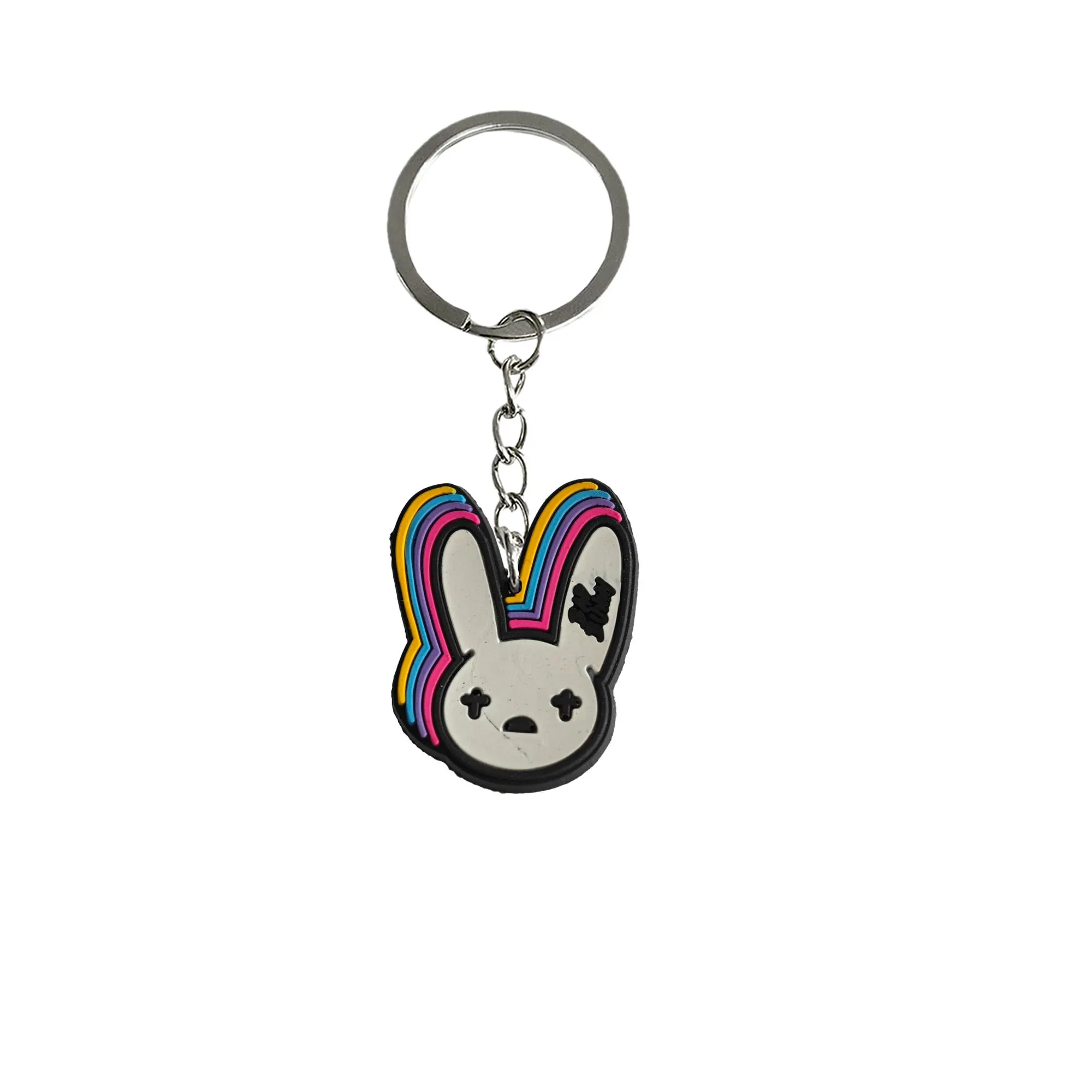 bad rabbit 51 keychain for goodie bag stuffers supplies car keyring keychains boys suitable schoolbag backpacks key chain party favors gift cute silicone adult