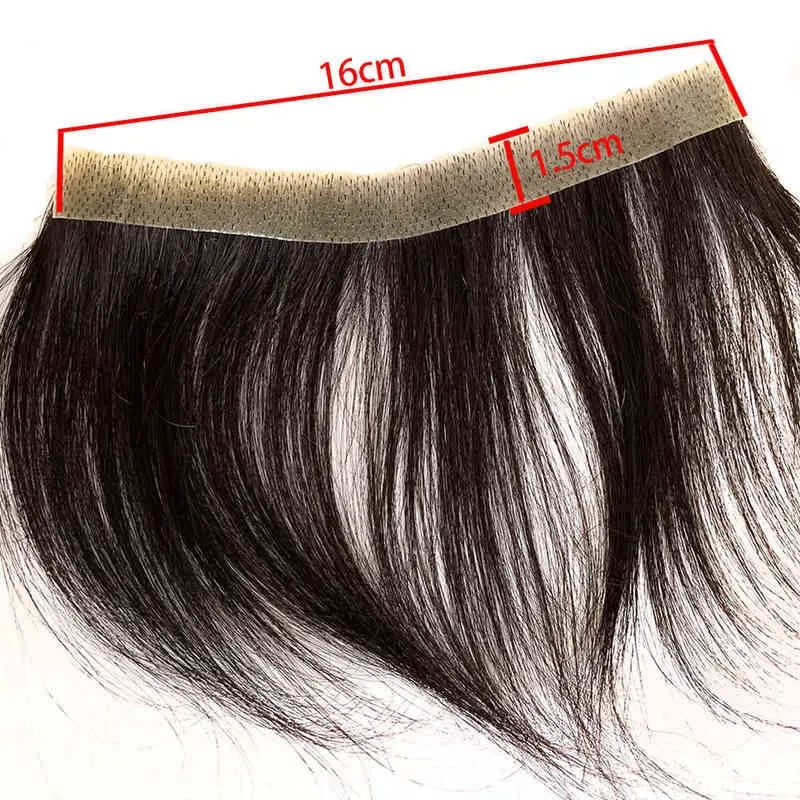 Front Men Toupee 100 Human Hair Piece For Men V Style Front Toupee Wig Remy Hair With Thin Skin Base Natural Hairline Toupee