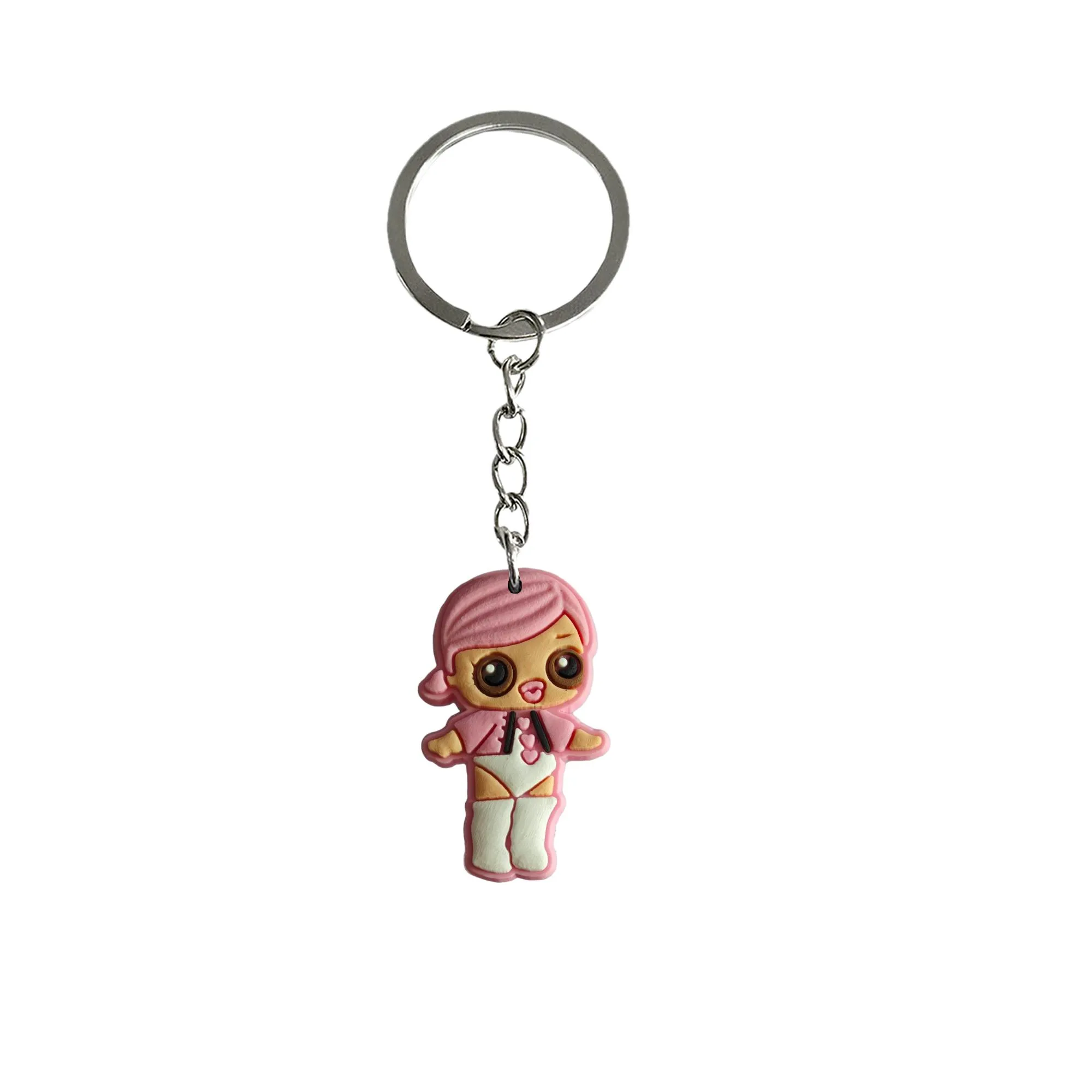 surprise doll keychain cute silicone key chain for adult gift pendant accessories bags keychains men keyring suitable schoolbag kids party favors