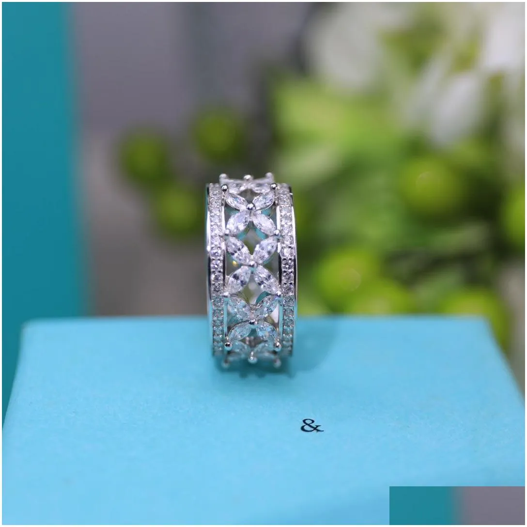 Band Rings Designers Ring Fashion Women Jewelrys Gift Luxurys Diamond Sier Designer Couple Jewelry Gifts Simple Personalized Style P Dhxw6