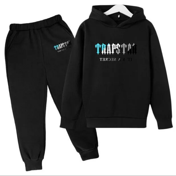 Tracksuit TRAPSTAR Kids designer clothes Sets Baby Printed Sweatshirt Multicolors Warm Two Pieces set Hoodie Coat Pants Clothing Fasion Boys