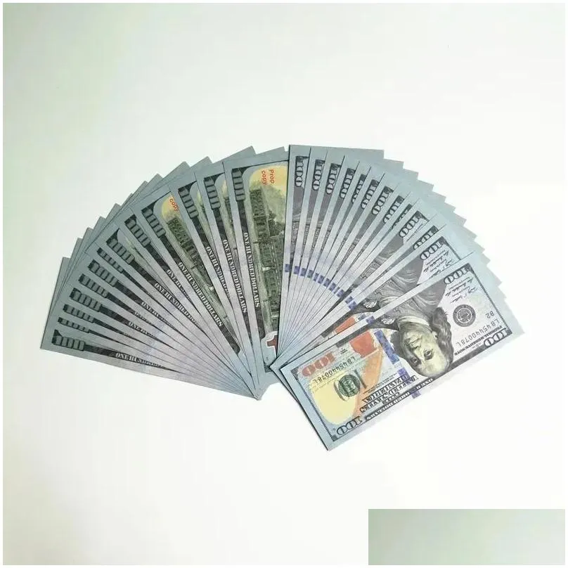 3pack Party Supplies Fake Money Banknote 5 10 20 50 100 200 US Dollar Euros Realistic Toy Bar Props Currency Movie Money Faux-billets Copy 100