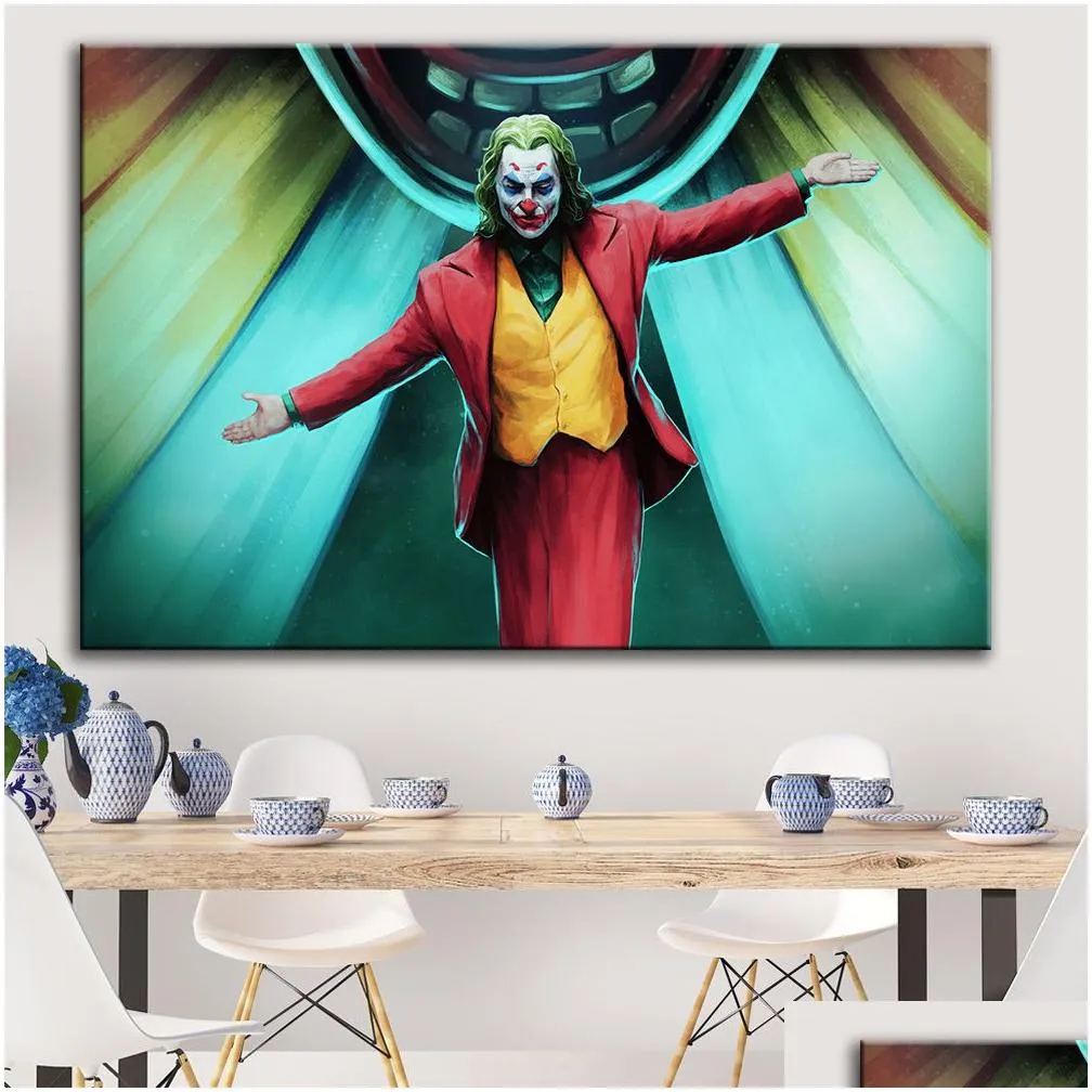 Joaquin Phoenix Poster Prints Joker Poster Movie 2019 DC Comic Art Canvas Oil Painting Wall Pictures For Living Room Home Decor T2299w