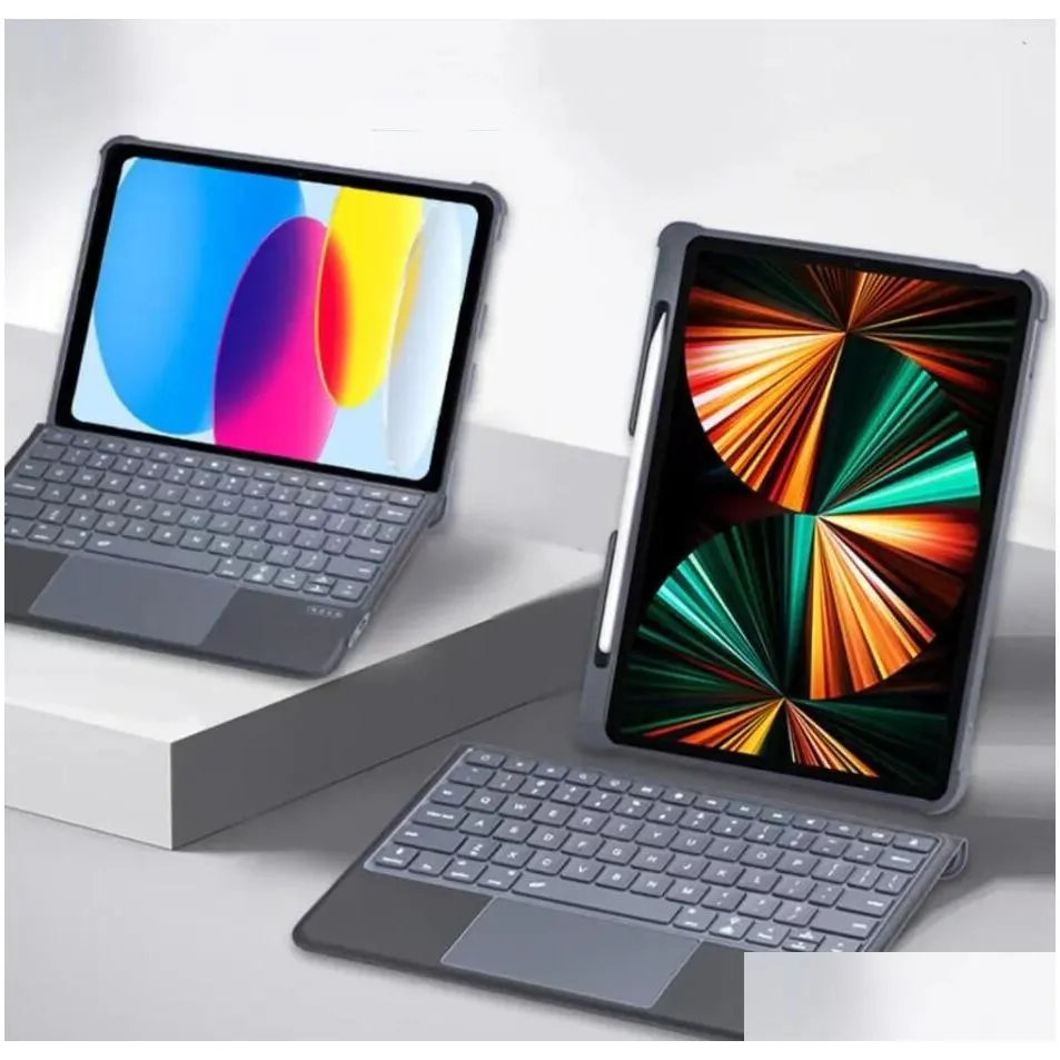 New Wireless Magnetic Suction Type Bluetooth Keyboard case For Ipad 10.2 10.5 10.9 pro 11 With Colorful Backlight