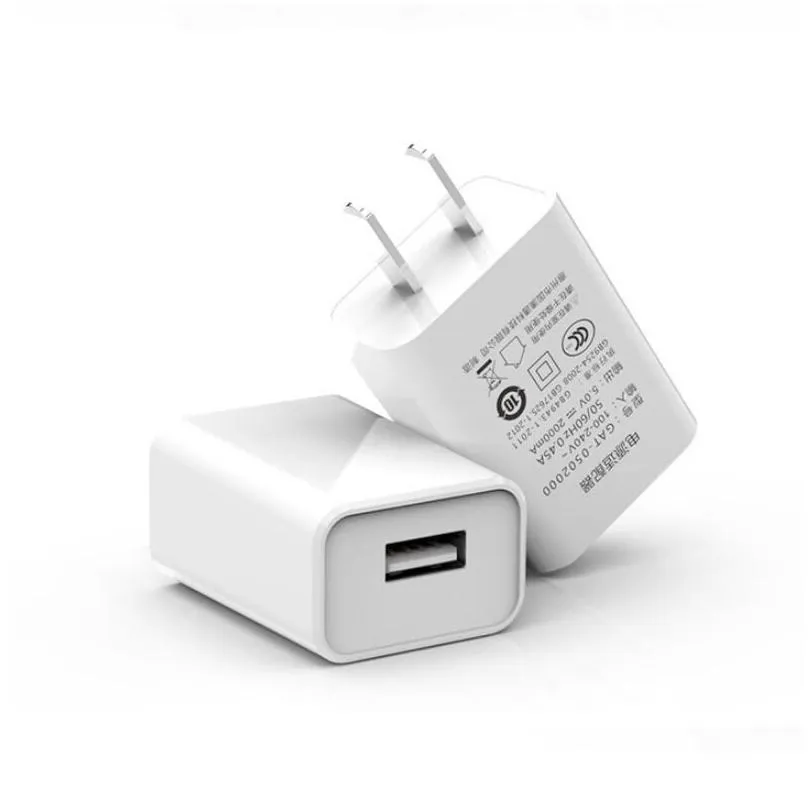 UL FCC Certified US Plug 5V 1A 2A USB Fast  Travel Wall  Mobile Phone Power Adapter for iphone samsung black white