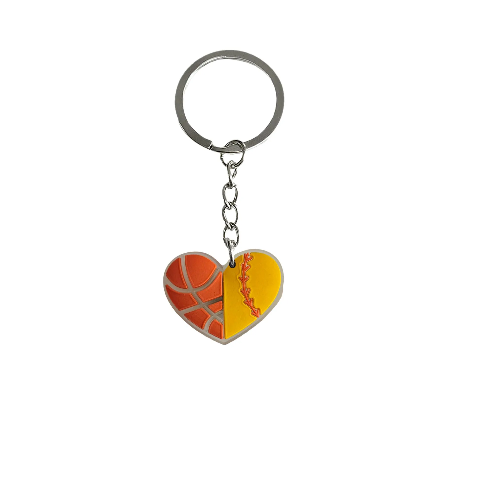 fluorescent basketball park 10 keychain cute silicone key chain for adult gift kids party favors keychains backpack keyring suitable schoolbag school day birthday supplies goodie bag stuffers