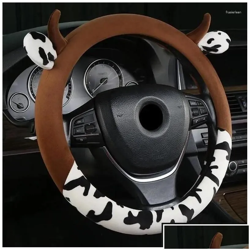 steering wheel covers ers wrap cow horn er sweat absorption breathable print for car truck rv drop delivery automobiles motorcycles in