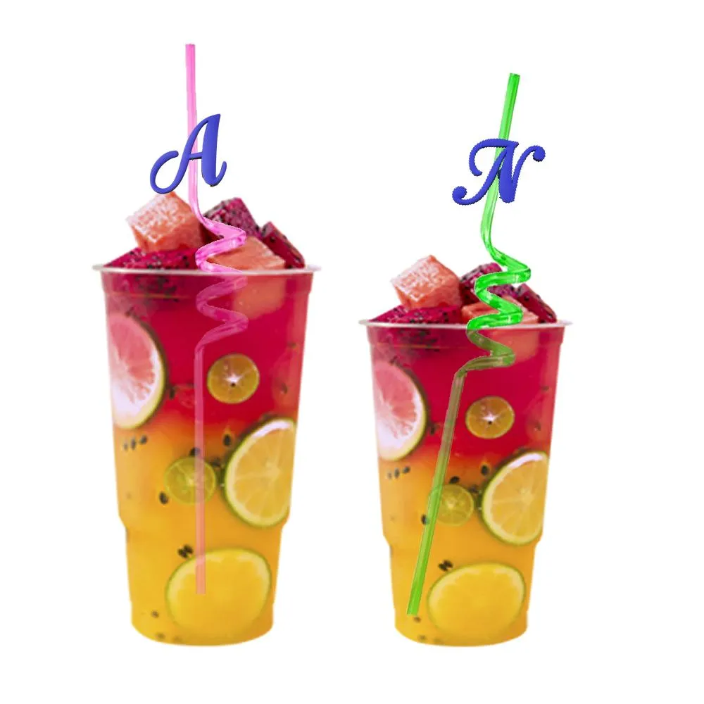 purple large letters themed crazy cartoon straws reusable plastic drinking for  party supplies girls straw with decoration kids