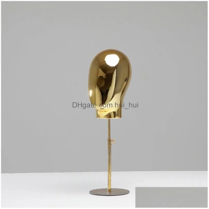 electroplating head mannequin golden and silver color head model for sale