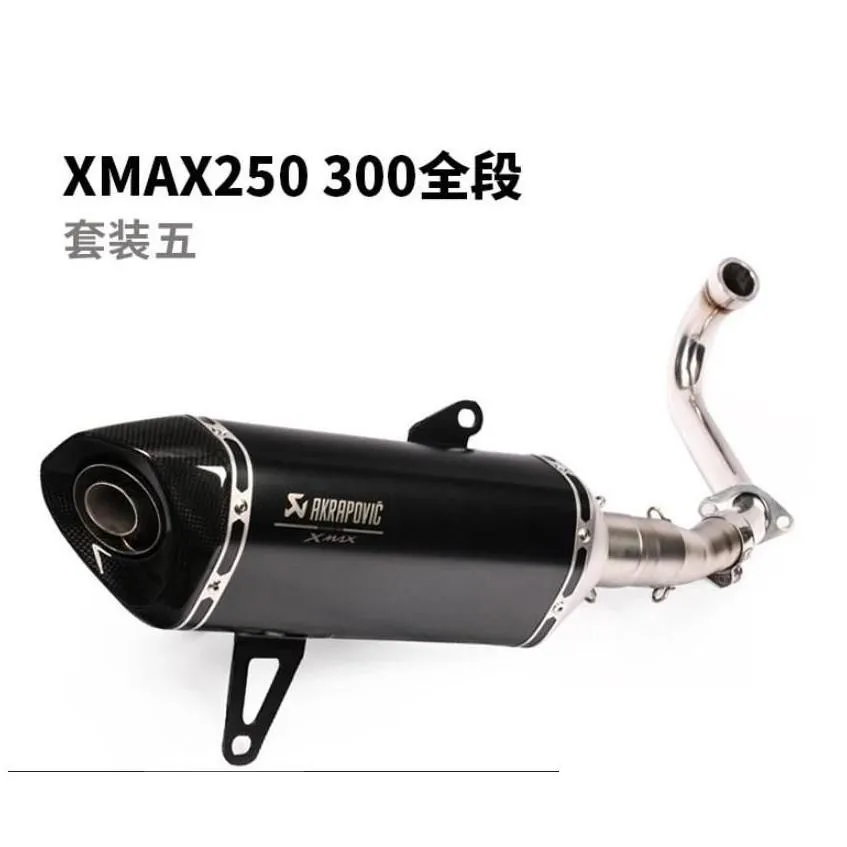 motorcycle exhaust system scooter modification xmax250 pipe xmax300 front end fl scorpion pipe1 drop delivery automobiles motorcycles