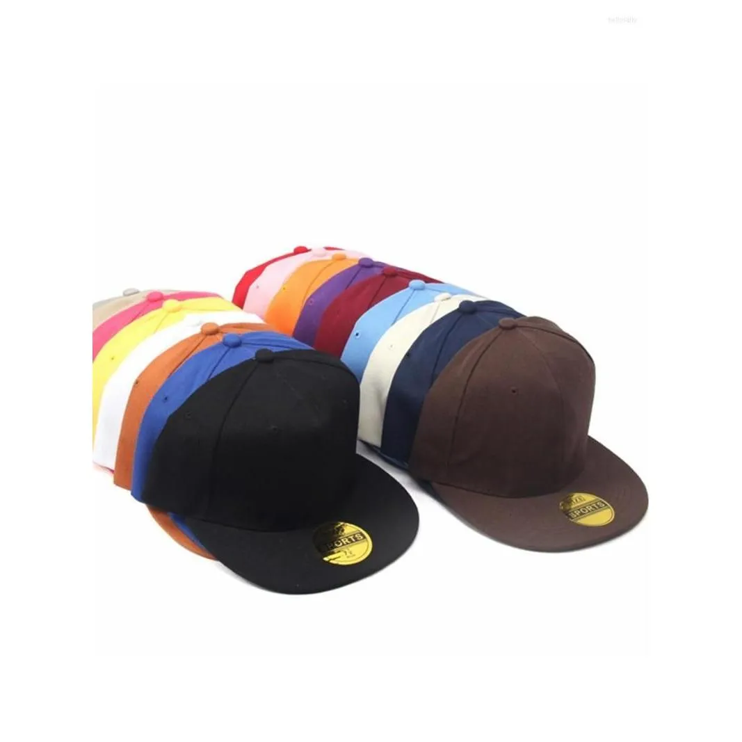 ball caps multicolored hip hop hat 6 panels flat brim blank snapback men and women adjustable solid color baseball cap 55-60cm