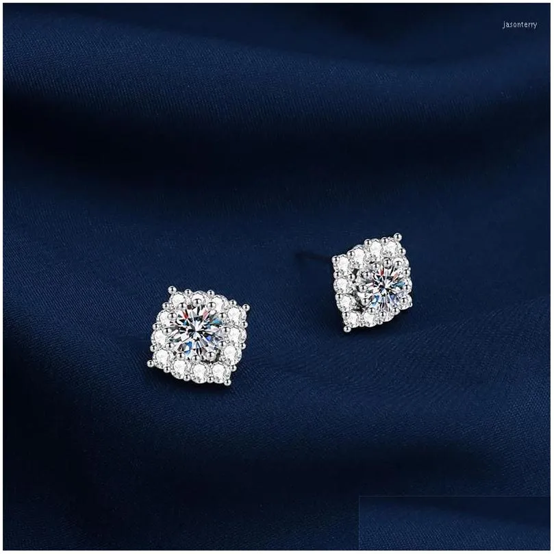 Hoop & Huggie Earrings Luxury Zircon For Women Trendy Sparkling Bridal Jewelry Elegant Wedding Accessories Charms Bargains Aretes De Ot2Ld