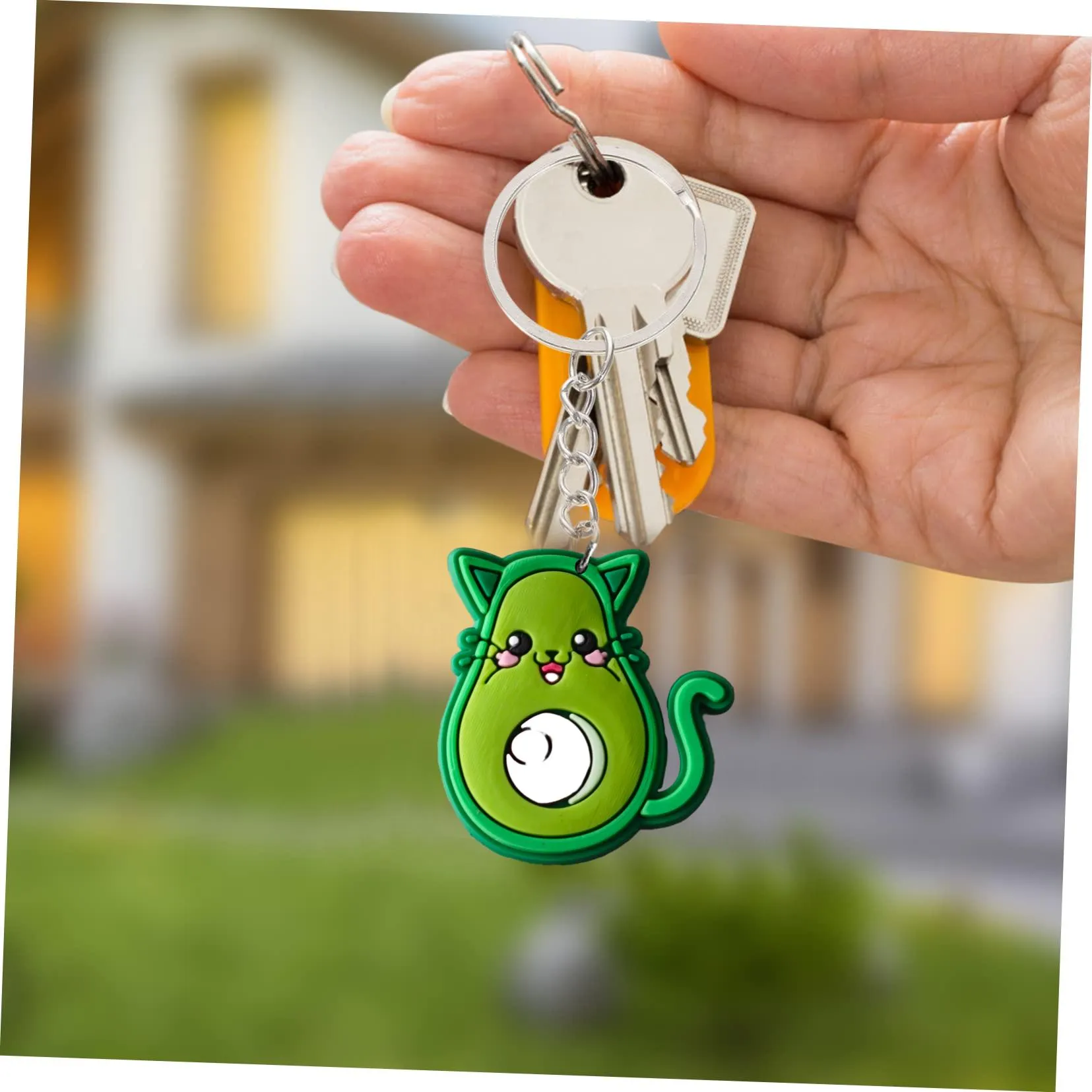 pink frog keychain for kids party favors key chain kid boy girl gift keyring suitable schoolbag boys keychains car bag ring
