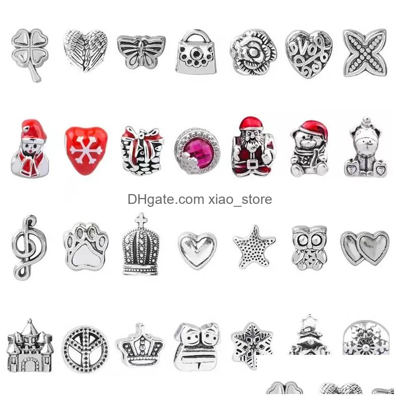  christmas diy jewelry sets with red package box as presents 100pcs charm beads pendant fit 16add5cm snake chain charms accessories bracelets for kids