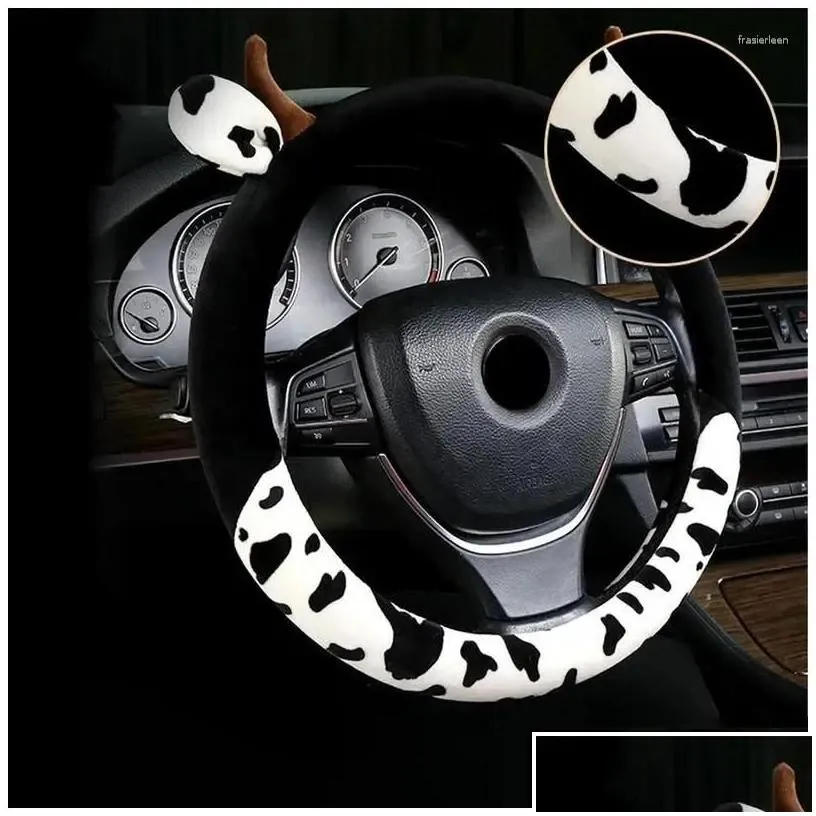 steering wheel covers ers wrap cow horn er sweat absorption breathable print for car truck rv drop delivery automobiles motorcycles in