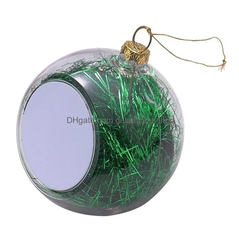 christmas ball ornaments sublimation ball heat transfer printing diy gifts party home decorations fy3994