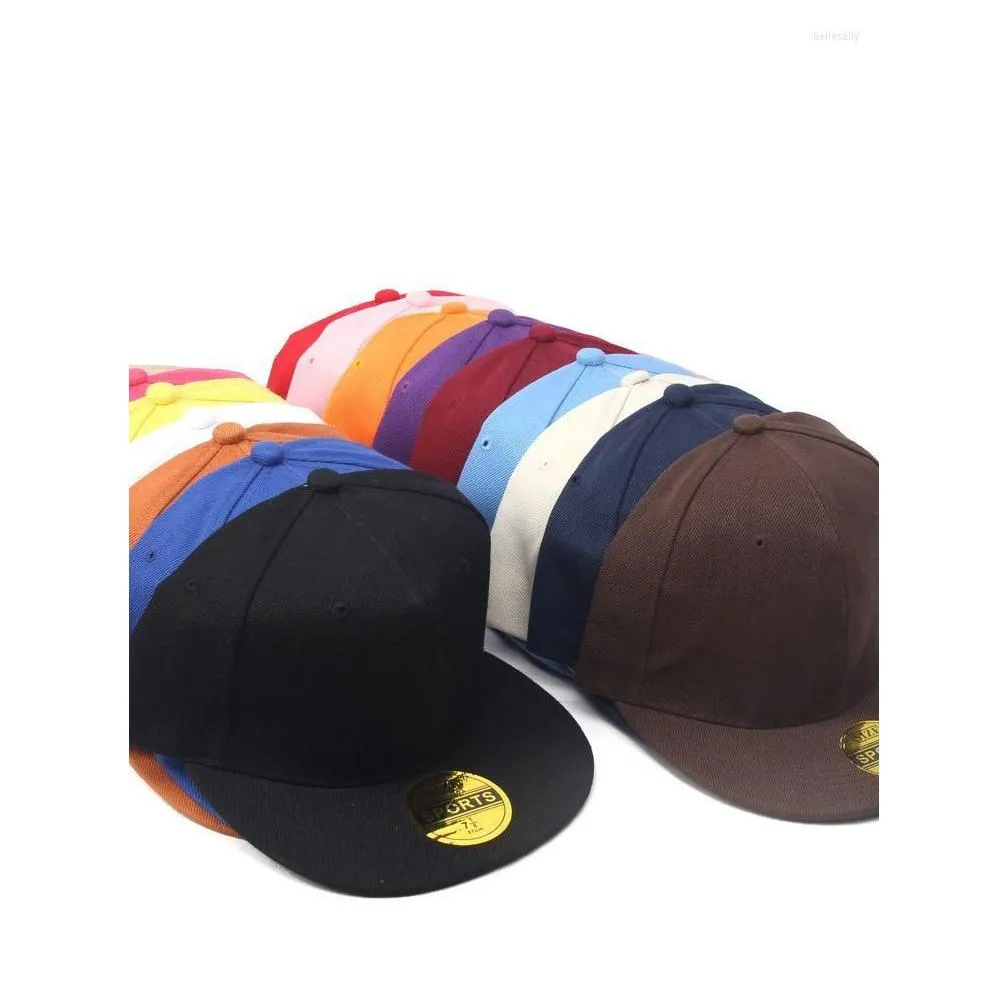 ball caps multicolored hip hop hat 6 panels flat brim blank snapback men and women adjustable solid color baseball cap 55-60cm