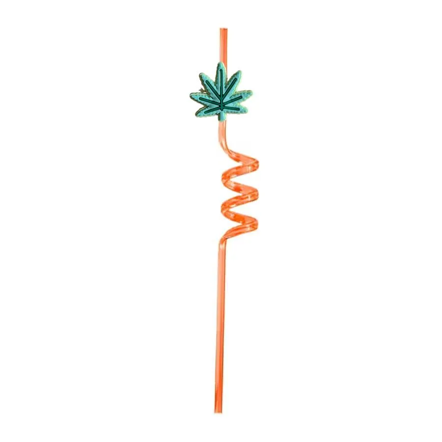 green plants themed crazy cartoon straws plastic drinking for kids pool birthday party decoration supplies favors childrens reusable straw