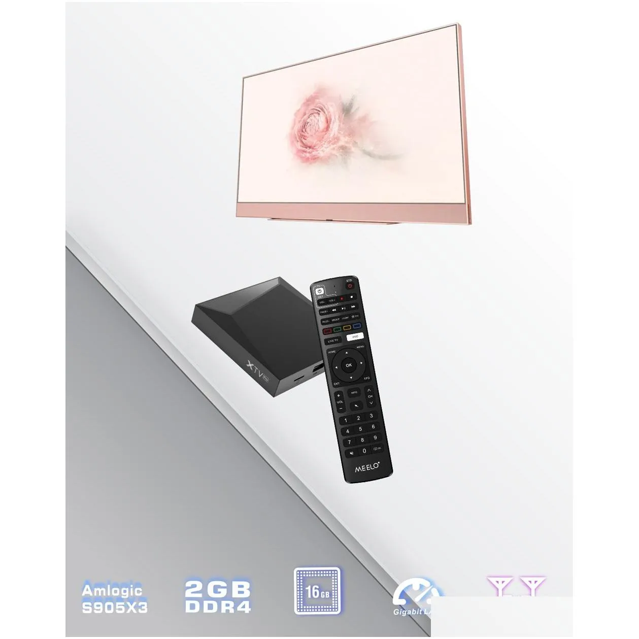 Meelo Plus XTV Pro Mytv Online Android 9.0 Amlogic S905X3 XTV Pro Better then XTV 5G 1000M LAN BT Dual WiFi Smart TV Box