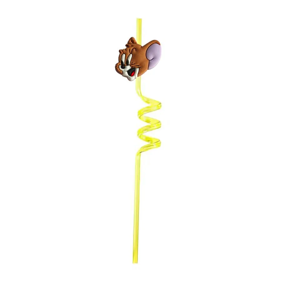 cats and mice themed crazy cartoon straws for sea party favors plastic drinking  supplies new year birthday decorations summer kids pool reusable straw