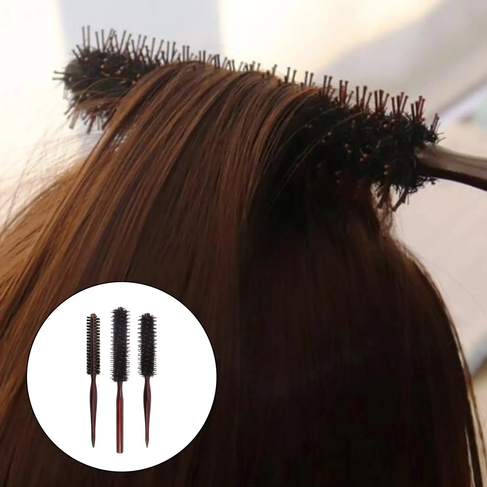 Roller Round Brush Curly Bristle Hair Brush Comb Rolling Brush Professional Hairdressing Blow Drying Hairbrush
