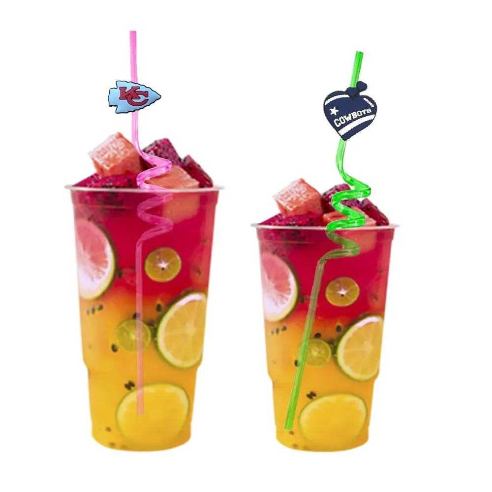 baseball blue label themed crazy cartoon straws drinking for summer party favor supplies birthday girls plastic childrens favors reusable straw
