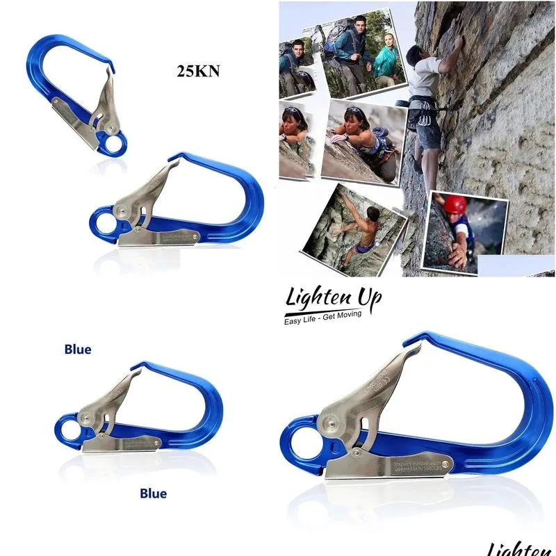 Carabiners Lighten Up Aerial Work Safety Hook Big Opening Alloy Carabiner Steel Pipe Industry Protection Lock Fall-proof Insurance Buckle