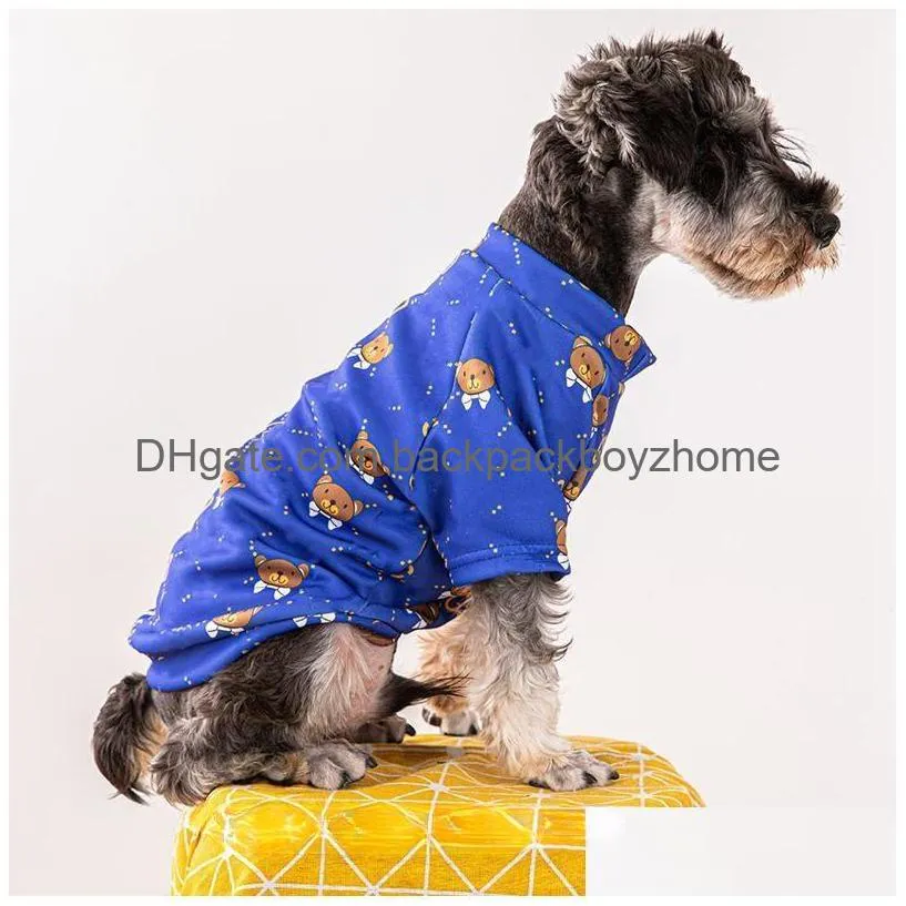 designer dog clothes brand dog t-shirt with classic letters pattern little bear pet shirts cool puppy vests soft breathable acrylic pet sweatshirt for small dogs