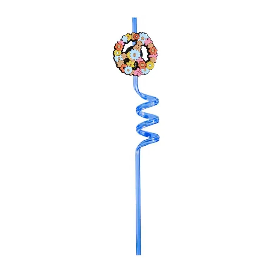 theme of peace 2 16 themed crazy cartoon straws plastic for kids birthday christmas party favors drinking new year supplies decorations reusable straw