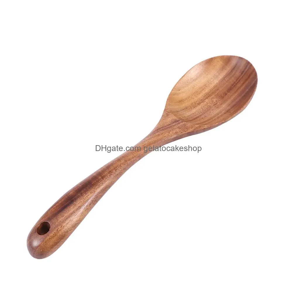 large wooden spoon big salad serving spoon fork natural wood tablespoon long handled cooking kitchen wooden utensils