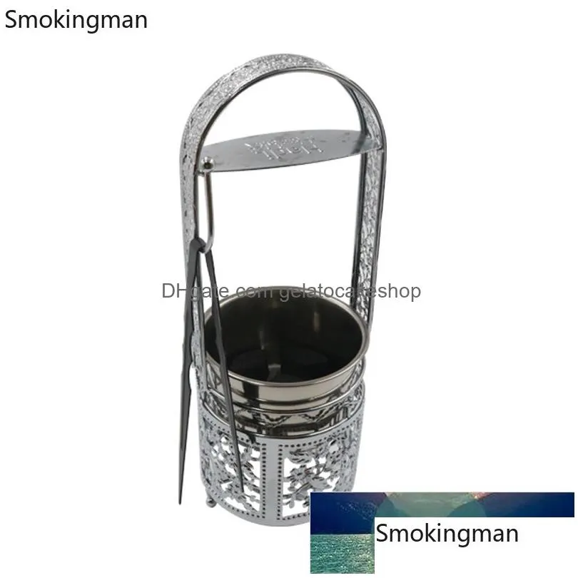 1pc creative metal silver hookah harcoal charcoal basket for narguile shisha narguile accessories
